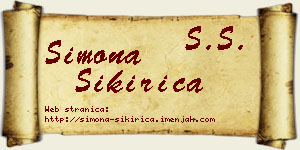 Simona Sikirica vizit kartica